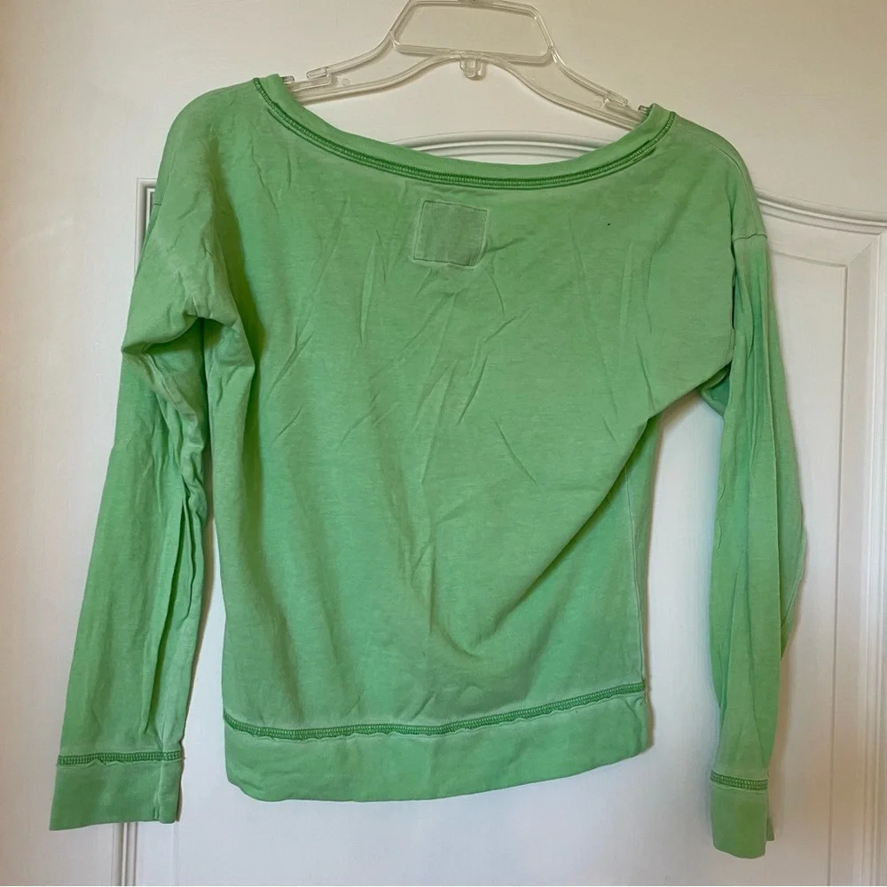 Abercrombie Kids Light Green Long Sleeve Shirt - Girls Size Large - Picture 3 of 3